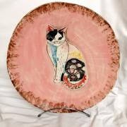 Chat klimt grand plat