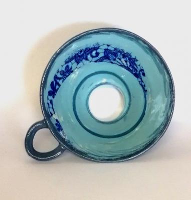 Entonnoir bleu dentelle
