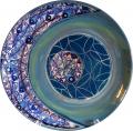 Grand plat tons bleus 31 cm