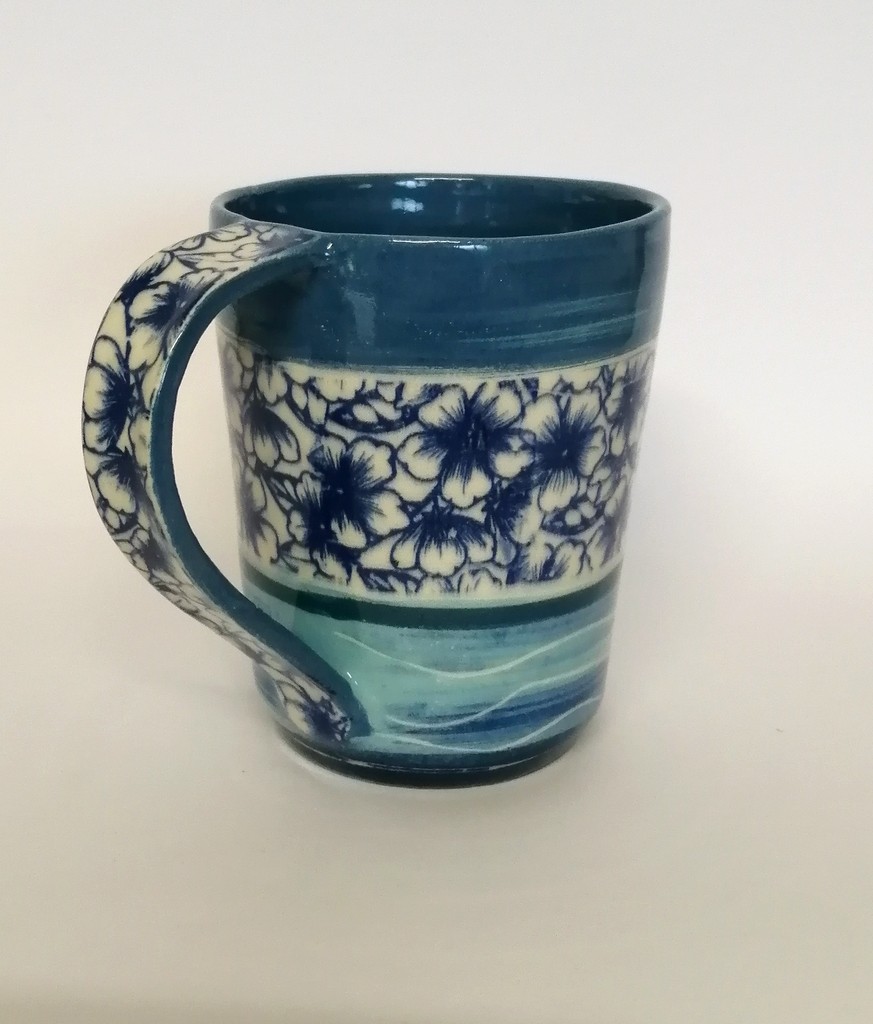 Mug bleu anse 02