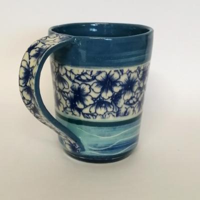 Mug bleu anse 02