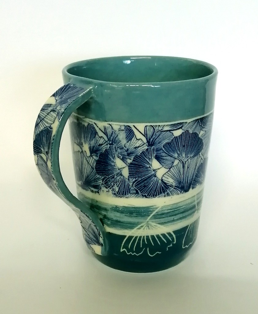 Mug bleu anse 03