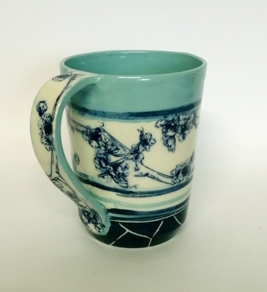 Mug bleu anse 04