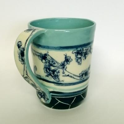 Mug bleu anse 04