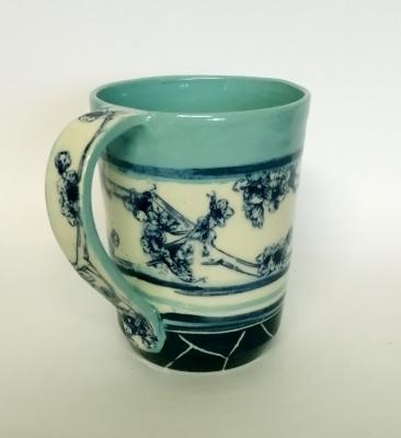 Mug bleu anse 04