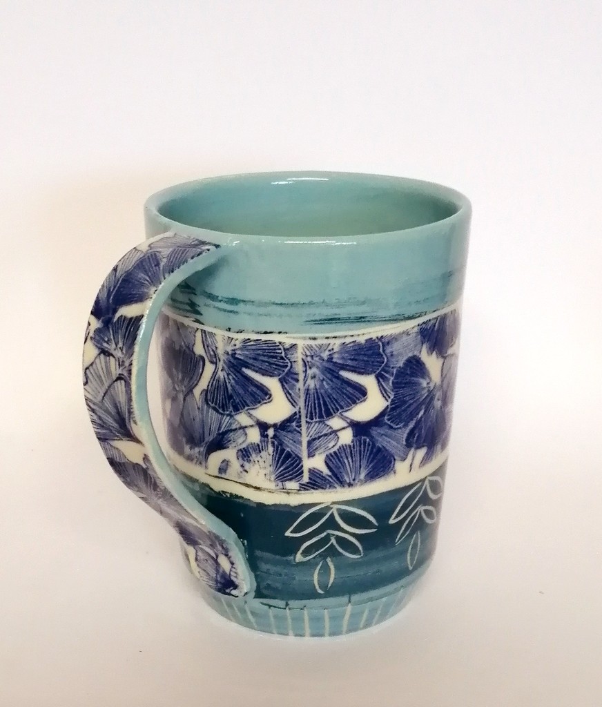 Mug bleu anse 05