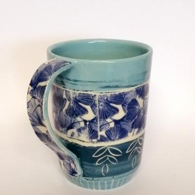 Mug bleu anse 05