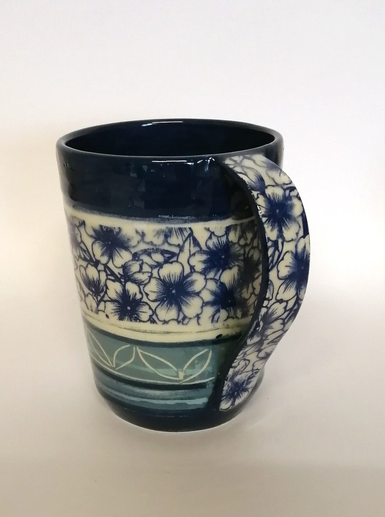 Mug bleu anse 06