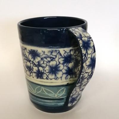 Mug bleu anse 06