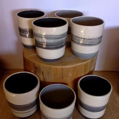 MUGS GRIS BLANC