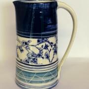Pichet 1l bleu blanc branchages